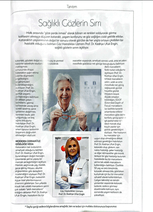 Sağlıklı Gözlerin Sırrı